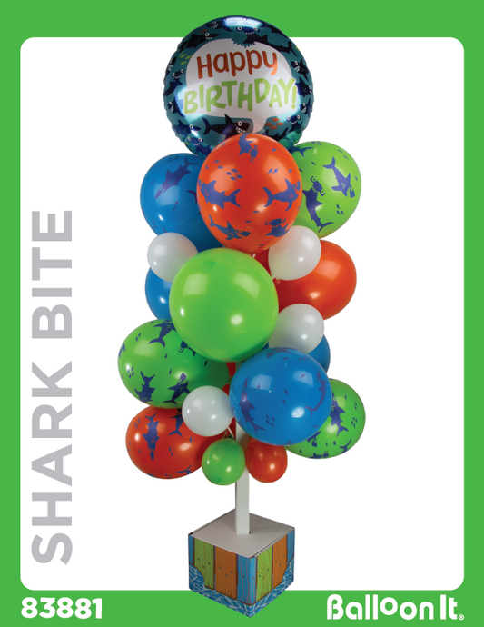Shark Bite Birthday Balloon It Bunch. All-in-one Complete DIY Kit (1) - Balloon It