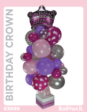 Load image into Gallery viewer, Birthday Crown Balloon It Bunch. All-in-one complete DIY Kit (1) - Balloon It
