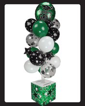 Load image into Gallery viewer, Green, White and Black Graduation Card Box Bunch. All-In-One Complete DIY Kit.
