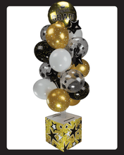 Load image into Gallery viewer, Gold, White and Black Graduation Card Box Bunch. All-In-One Complete DIY Kit.
