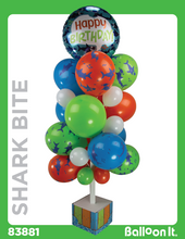 Load image into Gallery viewer, Shark Bite Birthday Balloon It Bunch. All-in-one Complete DIY Kit (1) - Balloon It
