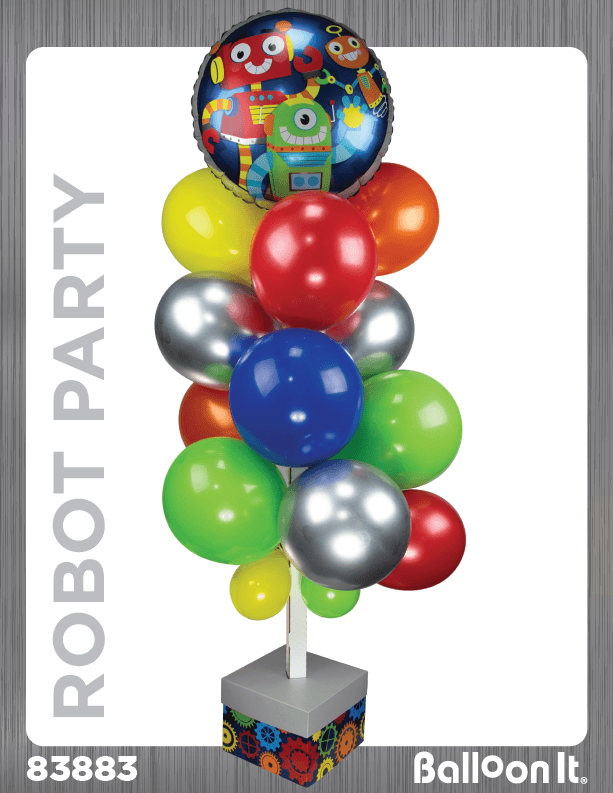Robot Party Balloon It Bunch. All-in-one complete DIY Kit (1) - Balloon It