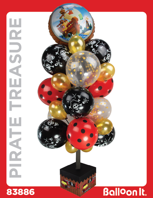 Pirate Treasure Balloon It Bunch. All-in-one complete DIY Kit (1) - Balloon It