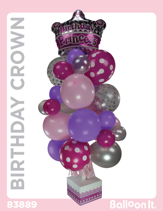 Birthday Crown Balloon It Bunch. All-in-one complete DIY Kit (1) - Balloon It