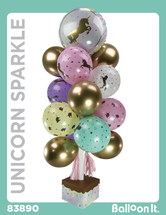 Unicorn Sparkle Balloon It Bunch. All-in-one complete DIY Kit (1) - Balloon It