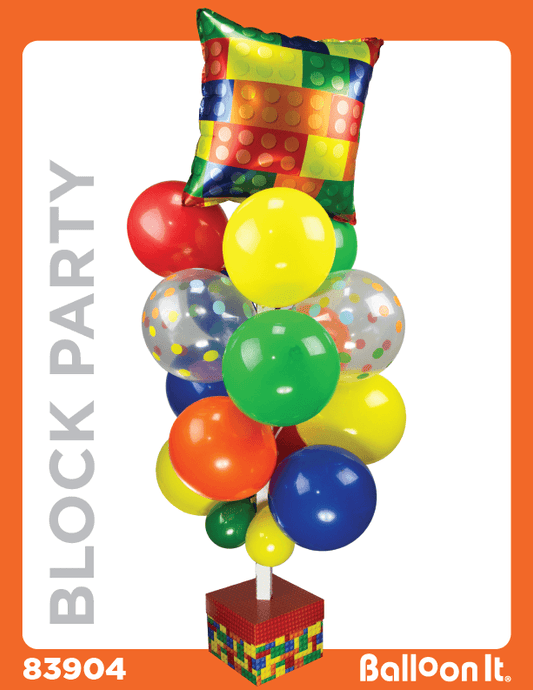 Block Party Balloon It Bunch. All-in-one complete DIY Kit (1) - Balloon It
