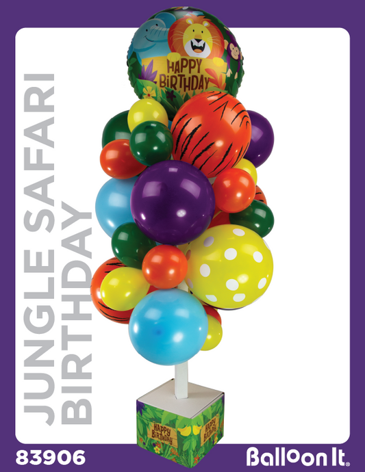 Jungle Safari Birthday Balloon It Bunch. All-in-one complete DIY Kit (1) - Balloon It