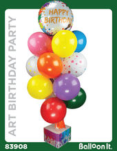 Load image into Gallery viewer, Art Birthday Party Balloon It Bunch. All-in-one complete DIY Kit (1) - Balloon It
