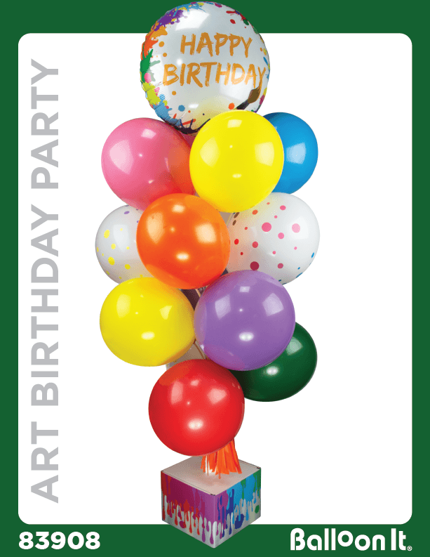 Art Birthday Party Balloon It Bunch. All-in-one complete DIY Kit (1) - Balloon It