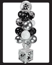 Load image into Gallery viewer, White, Silver and Black Graduation Card Box Bunch. All-In-One Complete DIY Kit.

