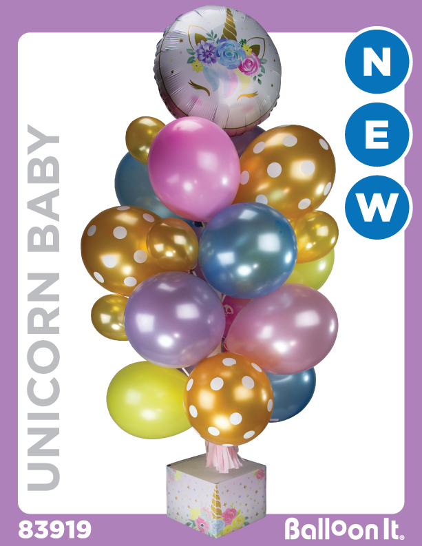 Unicorn Baby Balloon It Bunch. All-In-One Complete Kit