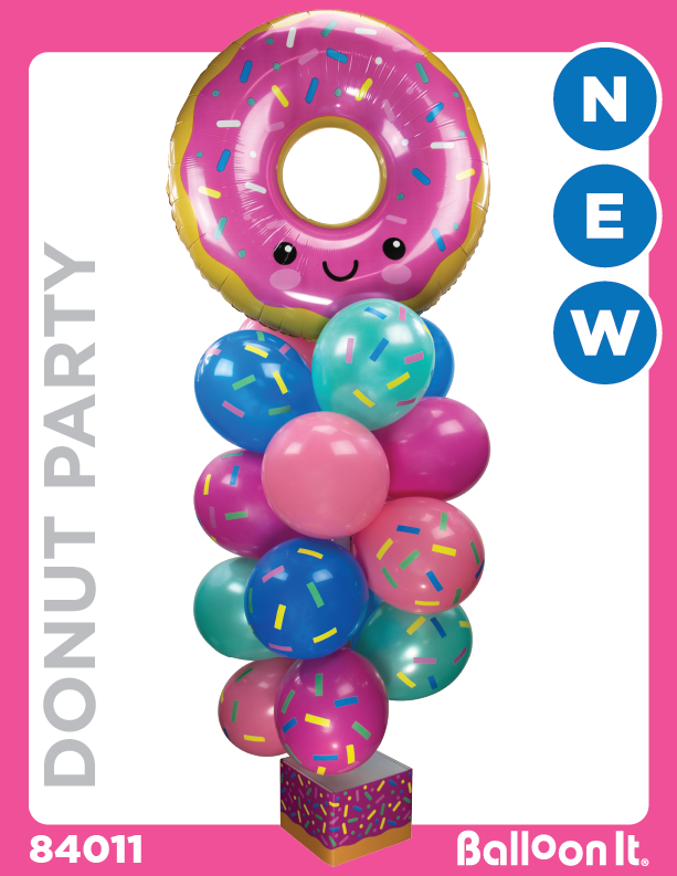 Donut Party Balloon It Bunch. All-In-One Complete Kit